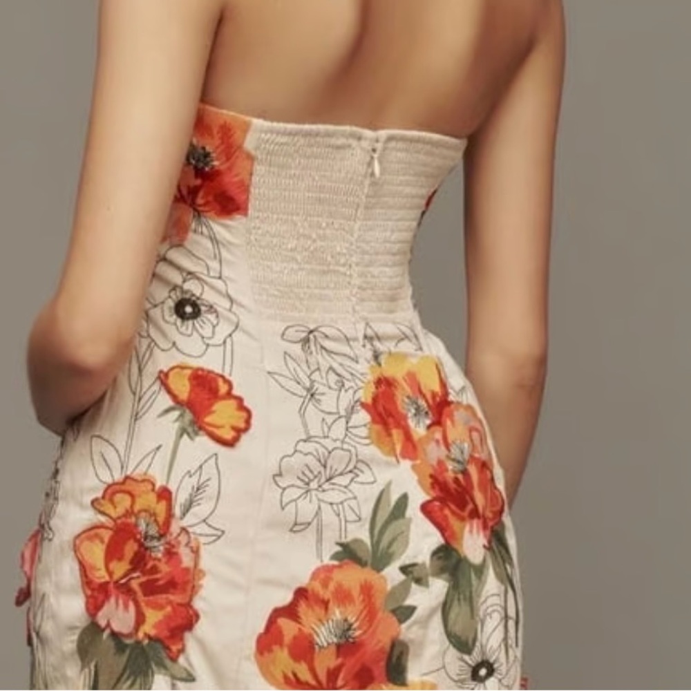 Floral Strapless Dress